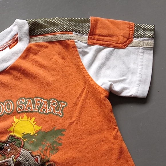 Vintage Scooby-Doo Wear Boys Orange & Khaki Green Safari T-Shirt & Short… - Picture 5 of 11